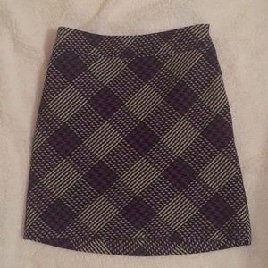 Ann Taylor Loft A-Line Plaid Skirt