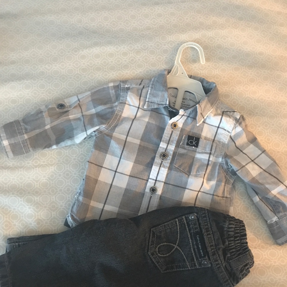 Baby boy Long sleeve shirt and jeans