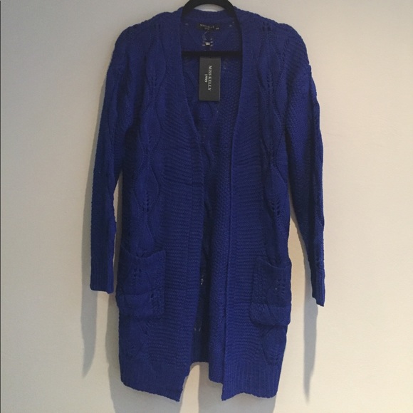 LAST 1: Cozy Oversized Royal Blue Cardigan - Picture 3 of 5