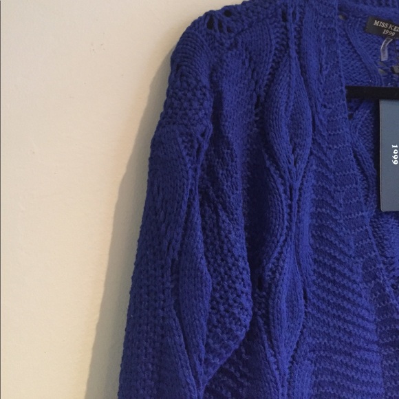 LAST 1: Cozy Oversized Royal Blue Cardigan - Picture 4 of 5