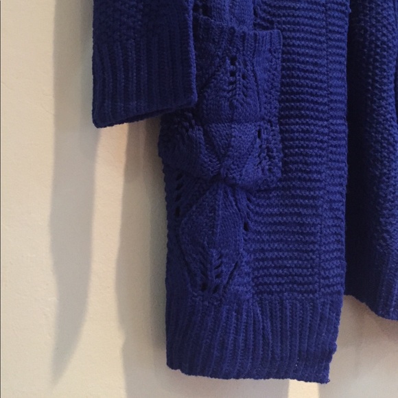 LAST 1: Cozy Oversized Royal Blue Cardigan - Picture 5 of 5