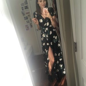 Floral Maxi Wrap Dress