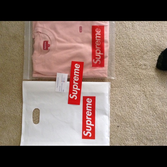 Supreme Small Box Pique Tee [M] Peach Brand New - Picture 2 of 5