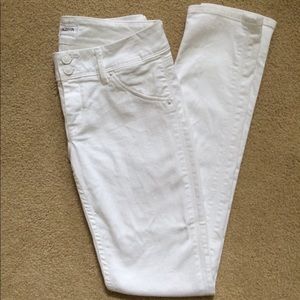 HUDSON Collin Flap Skinny Jeans, White! Worn once!