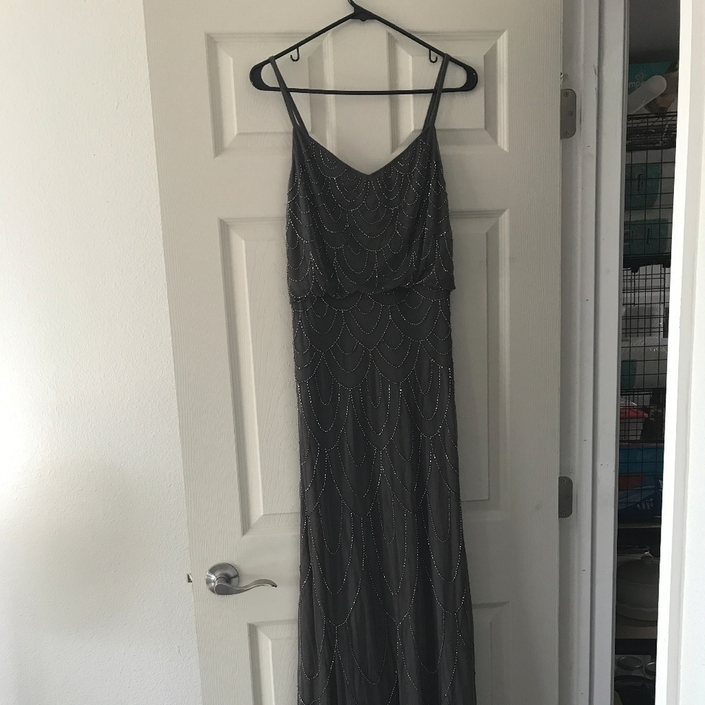 Adrianna Pappell Beaded Blouson Gown