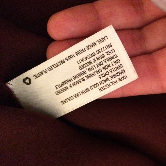 Zipper Back Wine Colored Long Sleeve Blouse - Picture 7 of 8