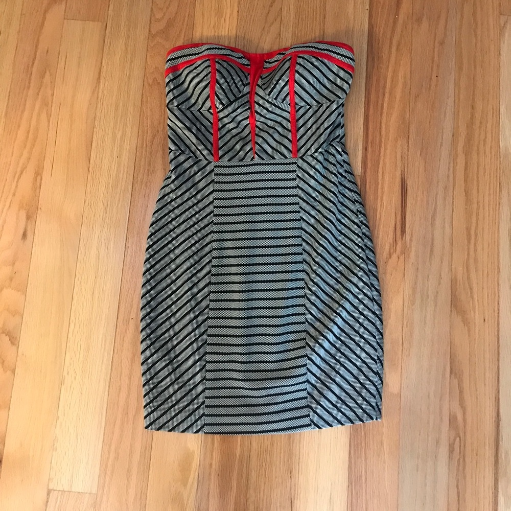Ark and Co Black Striped Dress