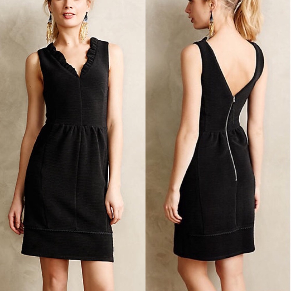 Anthropologie Maeve Ottoman Ruffled Dress