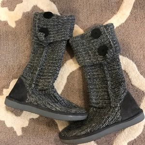 Grey Sweater Boots