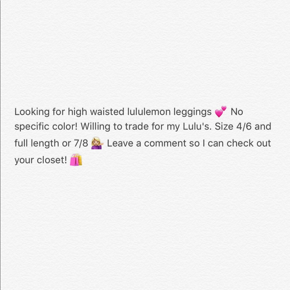 ‼️ISO‼️ lululemon leggings