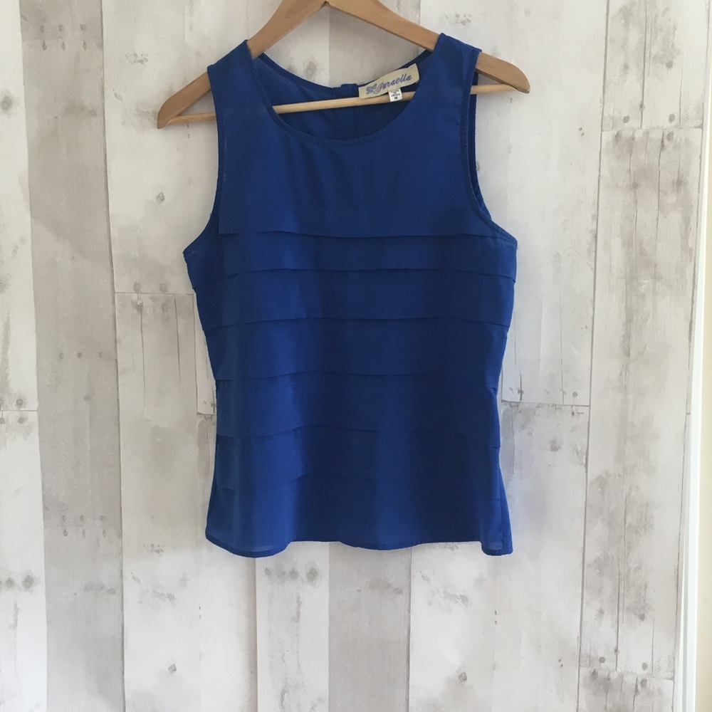 Beautiful sleeveless blue top