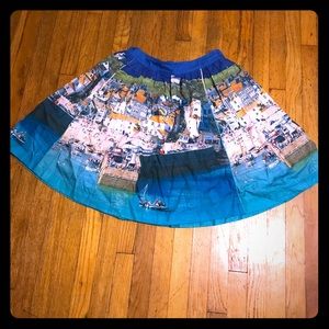 Gorgeous Landscape Print Midi Skirt