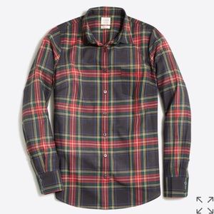 J. Crew Factory Perfect Shirt in Tartan Plaid