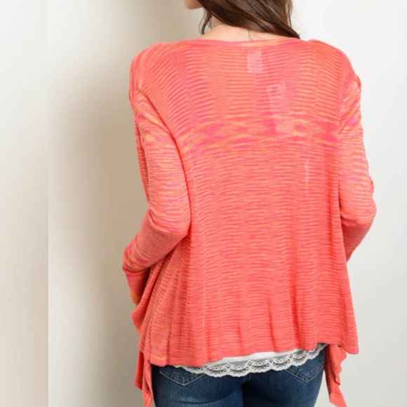 ❤️❗️Low stock! S-L Coral draped Cardigan - Picture 2 of 2