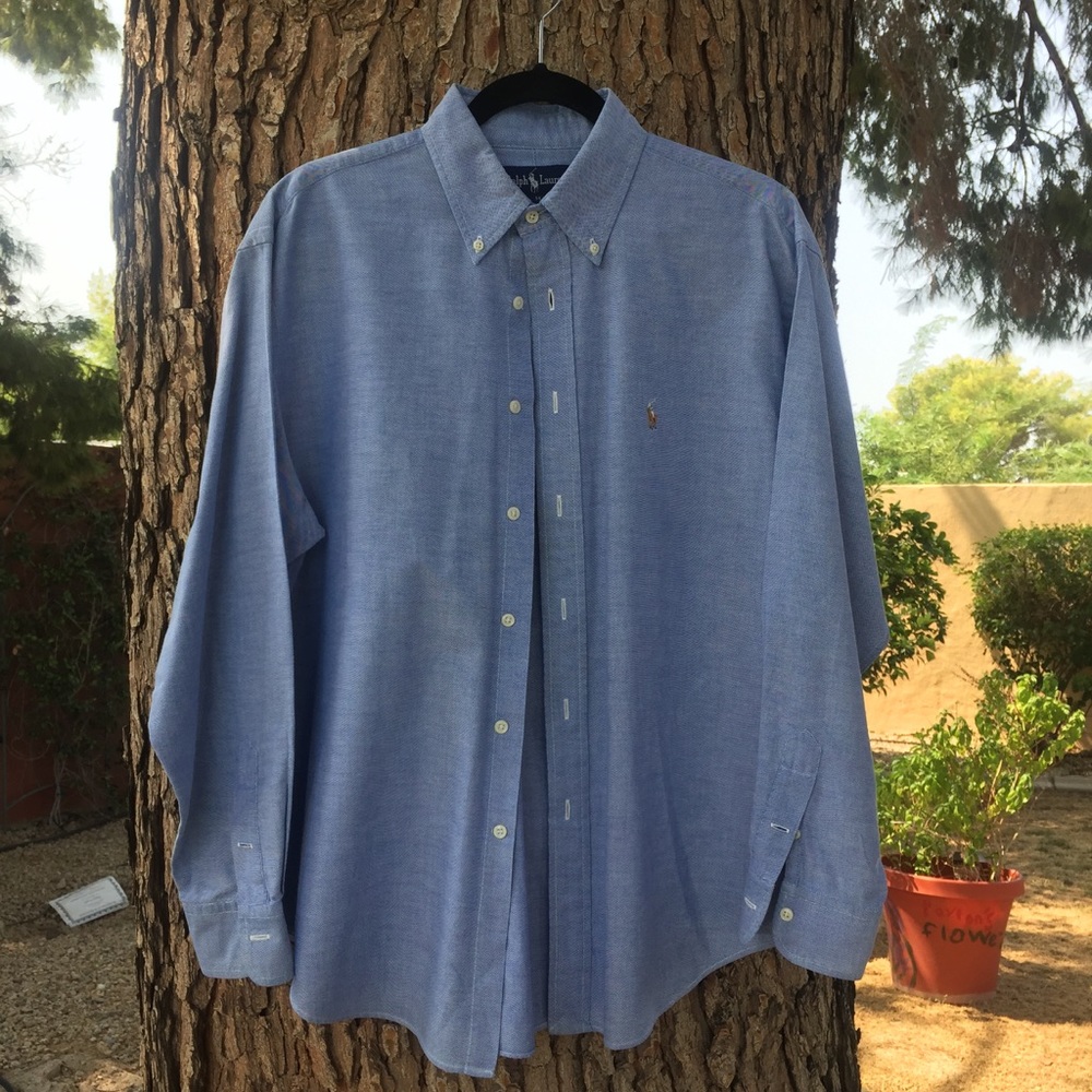 POLO RALPH LAUREN OXFORD DRESS SHIRT, WORN ONCE!