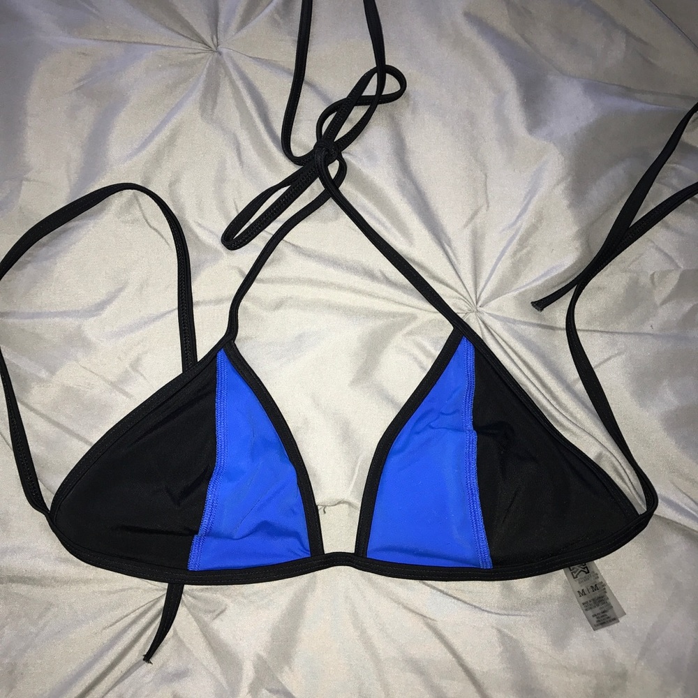 VS PINK COLOR BLOCK BIKINI TOP