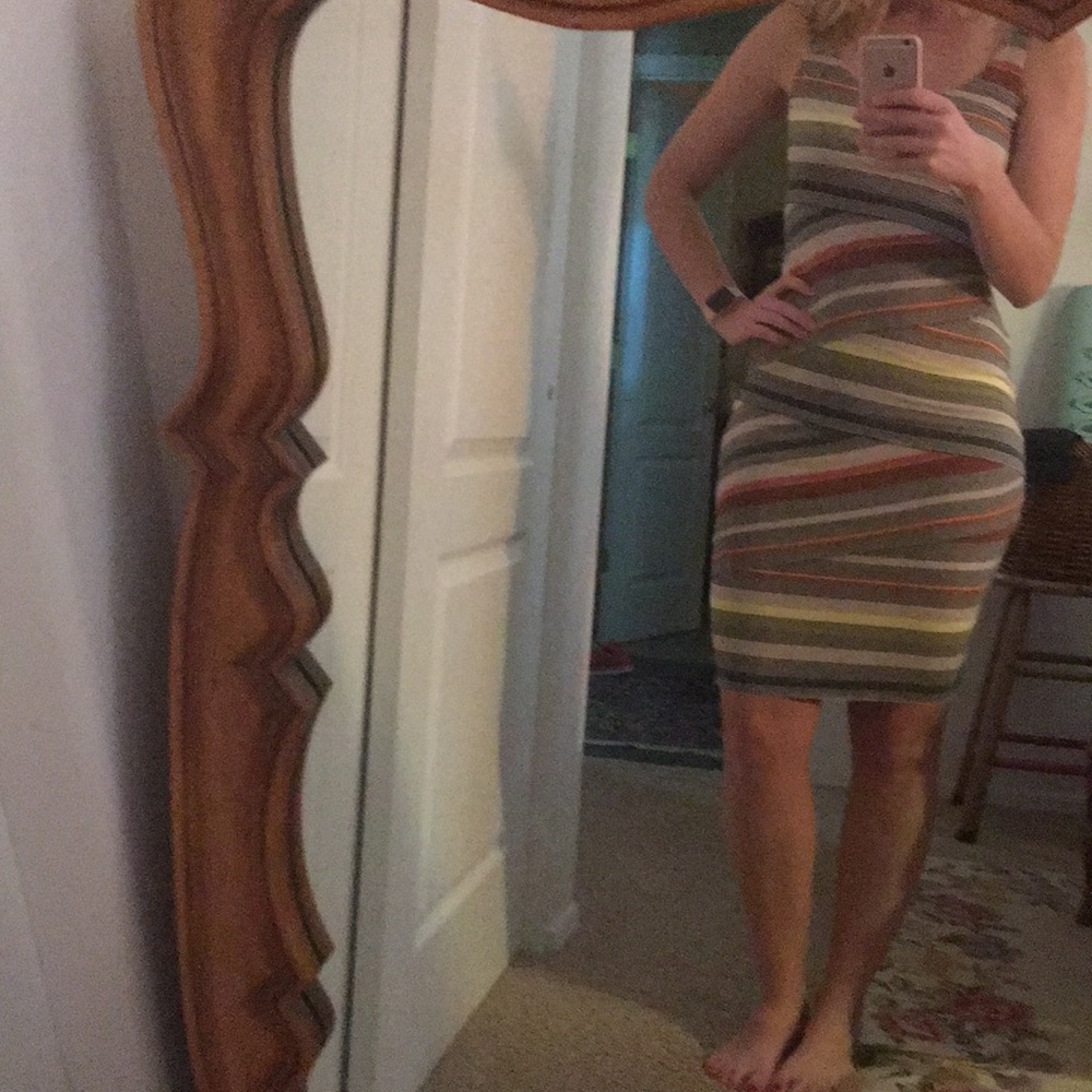 Anthropologie stripped bodycon dress