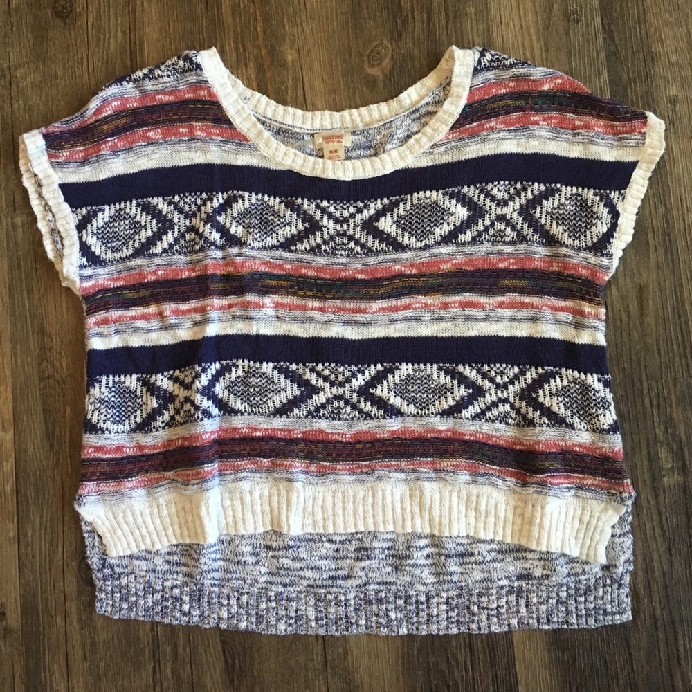 Blue knit top | Sz M