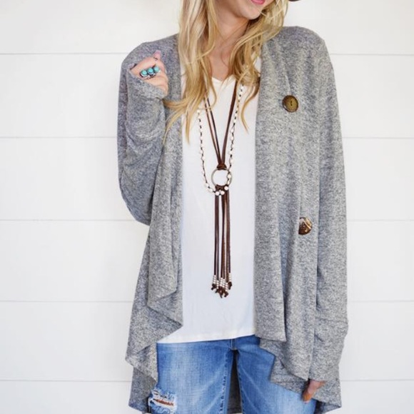 Arrived! Super comfy Grey thumb hole sweater - Picture 2 of 4