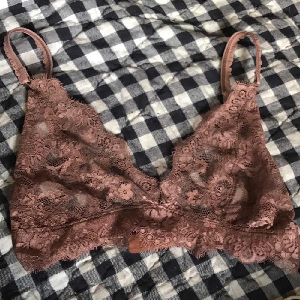 nwot lonely very dusky rose lace bralette