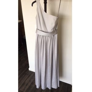 Vera Wang-Gray One Shoulder Dress