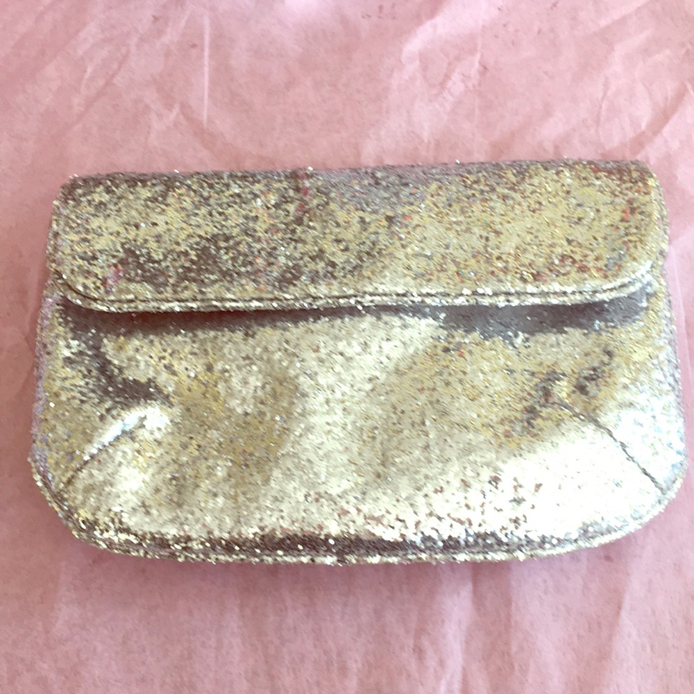 J crew glitter clutch