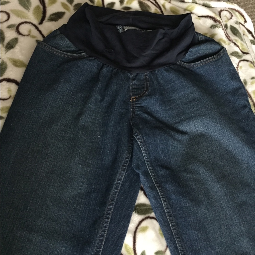 Denim maternity pants