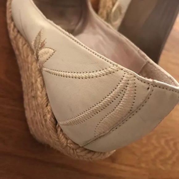 Women's Sandals Wedge Espadrille Ivory Size 7 - Picture 7 of 8