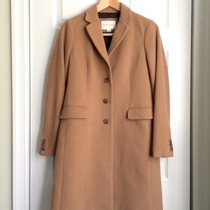 Banana Republic wool mid-length camel blazer coat