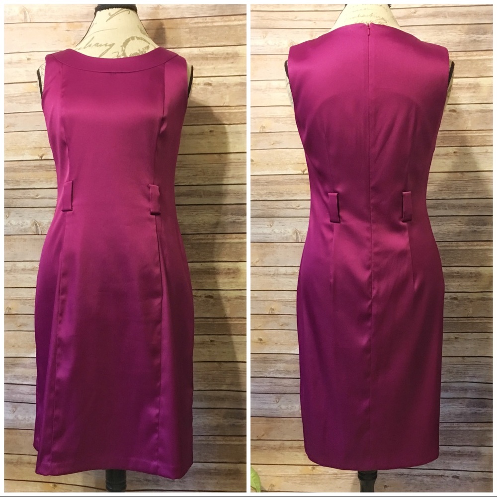 Fuchsia Dressbarn sleeveless sheath dress