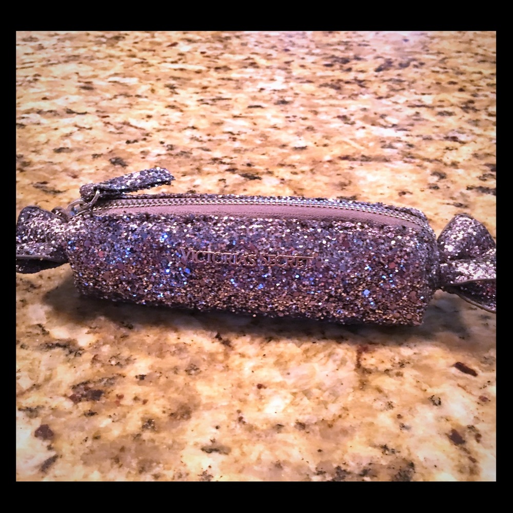 Small glitter make up bag