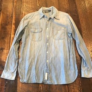 Men's Large Denim Polo button down