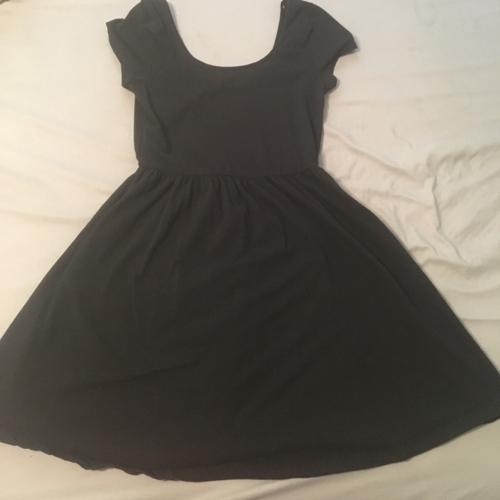 Black Fit and Flare Dress. Size M