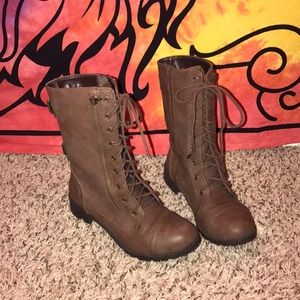 Brown Combat Boots