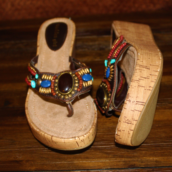 Madden Girl slip on wedge sandals - Picture 2 of 6