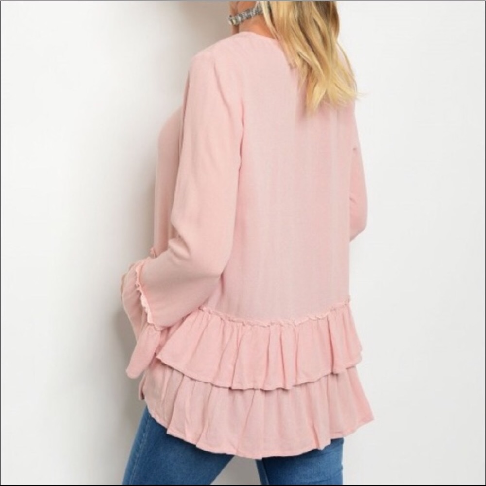 Top - Ruffle Layers & Bell Sleeves - Picture 4 of 4