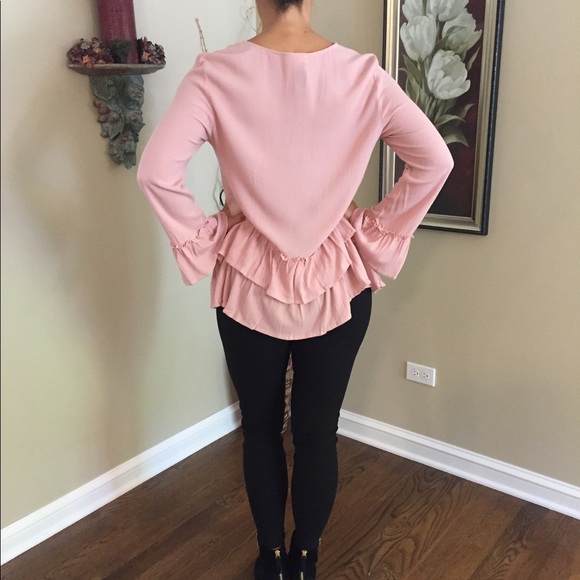 Top - Ruffle Layers & Bell Sleeves - Picture 3 of 4