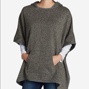 Eddie Bauer Gray Hooded Poncho
