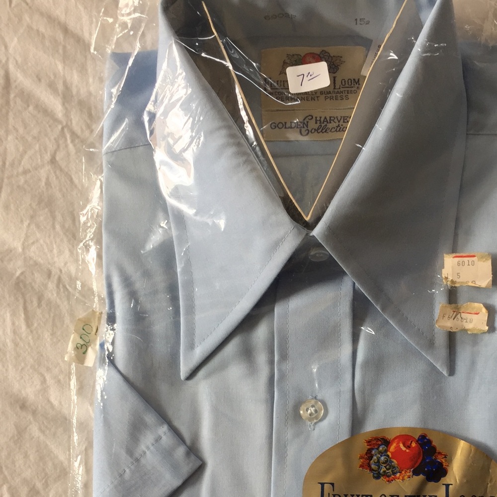 Vintage Fruit of the Loom Dress Shirt 15 1/2 Short
