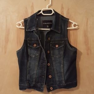 Distressed Denim Vest