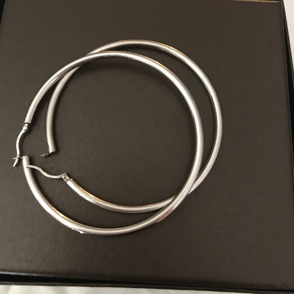 Sterling silver hoop earrings