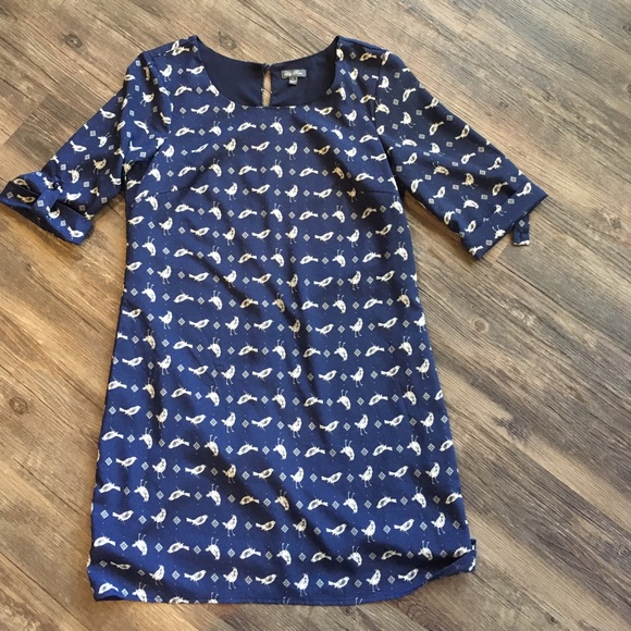 Navy Blue Birdy Lily Rose Dress | Sz S - Picture 1 of 2
