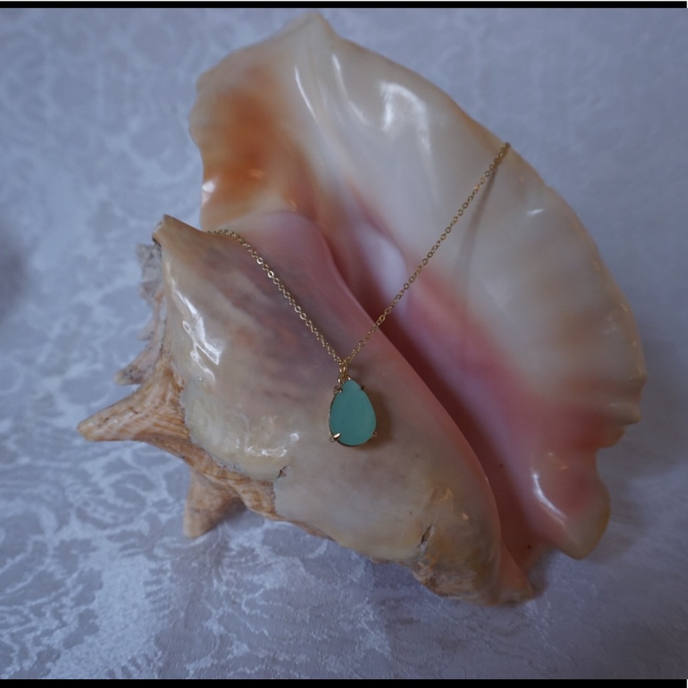 1 left ❣️Aqua Tear Drop Necklace