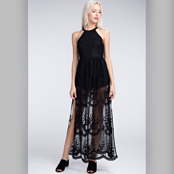Nasha Halter Lace Maxi Dress - Picture 5 of 7