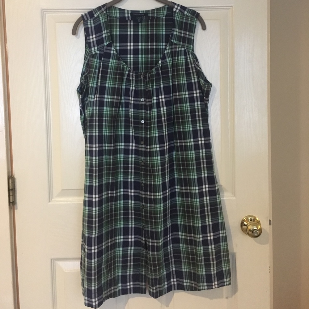 Tommy Hilfiger purple/navy/green plaid dress