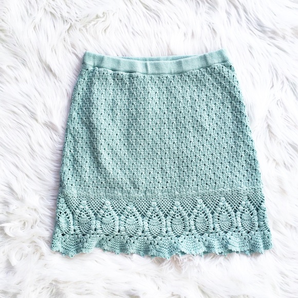 Athleta Dresses & Skirts - Athleta Aqua crocheted skirt