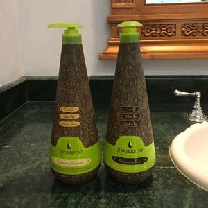 Liter size Macadamia Oil shampoo and conditioner