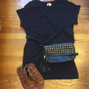 H&M Black T Shirt Dress S