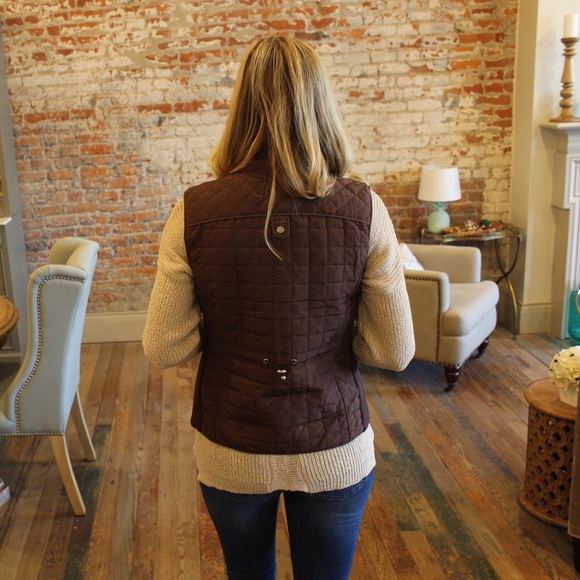 ✨LAST ONE✨Brown quilted zipper vest - Picture 7 of 8