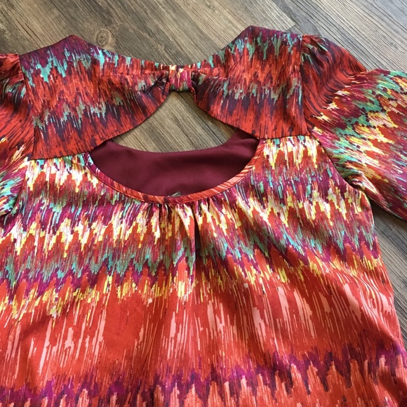 Multicolor Chevron Lily Rose Dress | Sz M - Picture 3 of 3